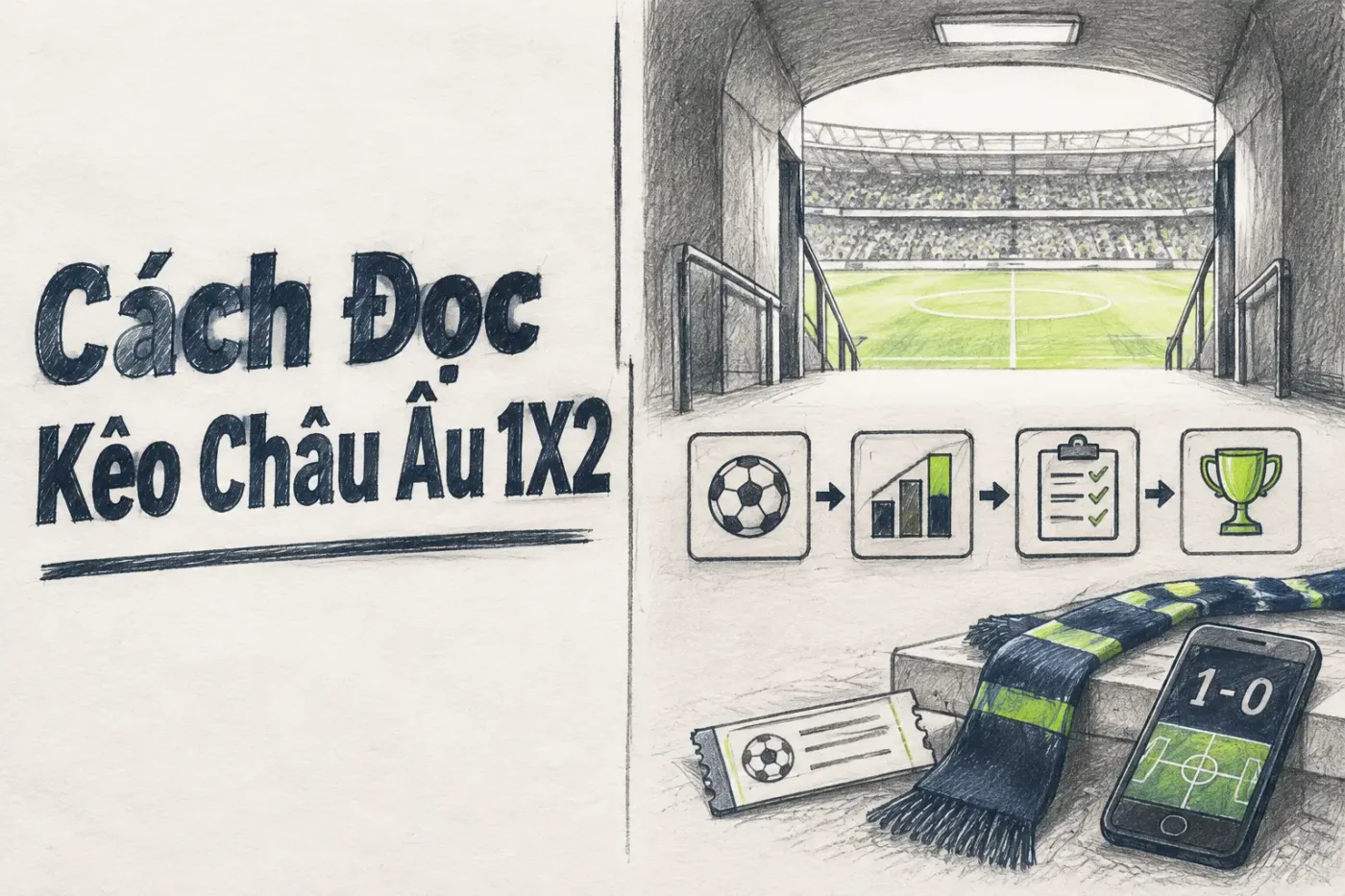 Kèo châu Âu hay còn gọi là kèo 1X2 đơn giản hơn nhiều so với kèo châu Á vì không có chấp - cách đọc kèo bóng đá